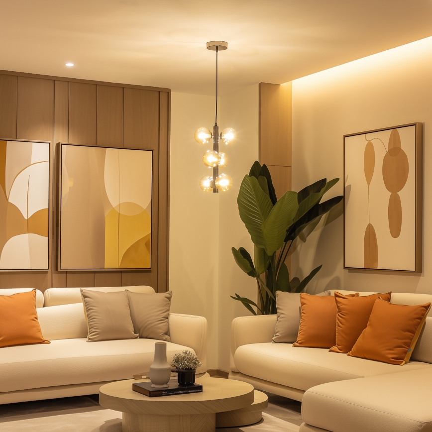 Brilagi - LED-Hängeleuchte MILLA an Kabel 6xG9/3W/230V schwarz-chrom/gold