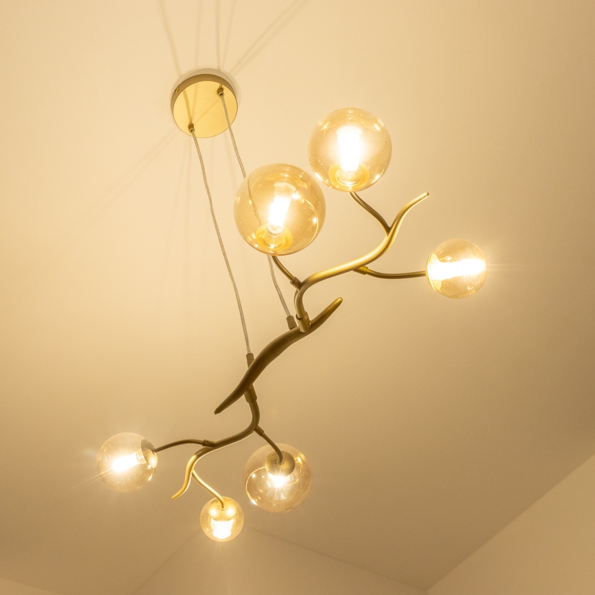 Brilagi - LED-Hängeleuchte MISTEL 6xG9/3W/230V golden