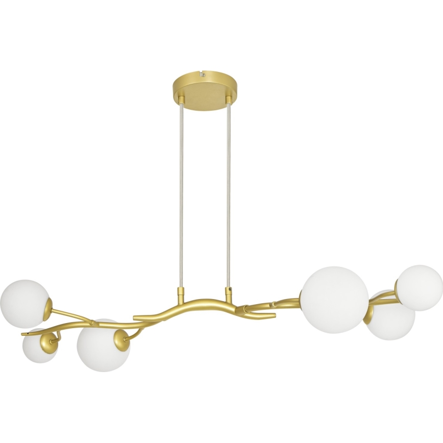 Brilagi - LED-Hängeleuchte MISTEL 6xG9/3W/230V golden/weiß