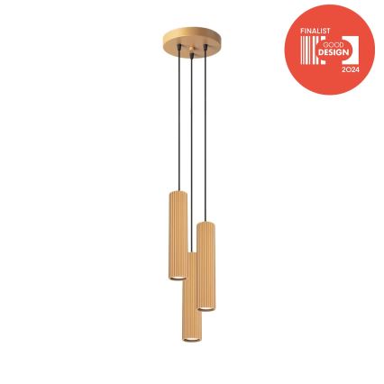 Brilagi - LED-Hängeleuchte mit Seilaufhängung CRESTO 3xGU10/10W/230V goldfarben