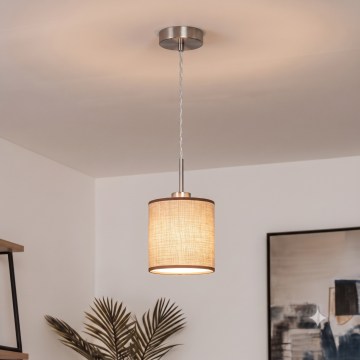 Brilagi - LED-Hängeleuchte NUBILA mit Kabelaufhängung 1xE27/60W/230V, Ø 14 cm, braun