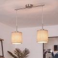Brilagi - LED-Hängeleuchte NUBILA mit Kabelaufhängung, 2xE27/60W/230V, hellbraun