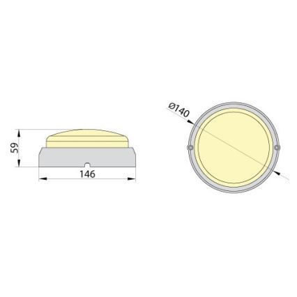 Brilagi - LED Industrie-Deckenleuchte SIMA LED/12W/230V IP65 schwarz