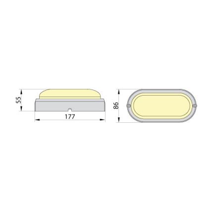 Brilagi - LED Industrie-Deckenleuchte SIMA LED/12W/230V IP65 schwarz