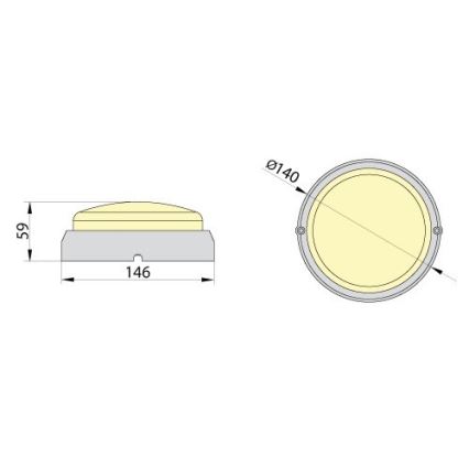 Brilagi - LED Industrie-Deckenleuchte SIMA LED/12W/230V IP65 weiß