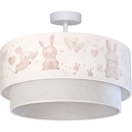 Brilagi-LED Kinder-Aufputz-Deckenleuchte BOBO 1xE27/60W/230V Ø 40 cm creme/grau/königsblau