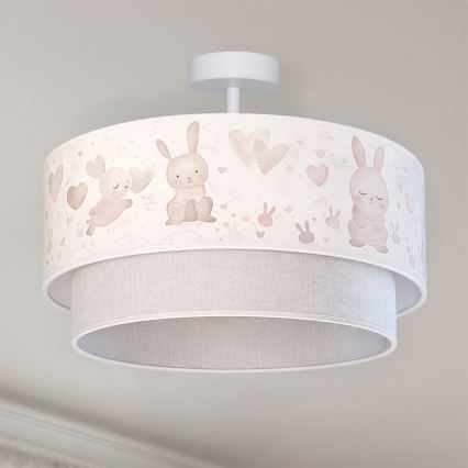 Brilagi-LED Kinder-Aufputz-Deckenleuchte BOBO 1xE27/60W/230V Ø 40 cm creme/grau/königsblau