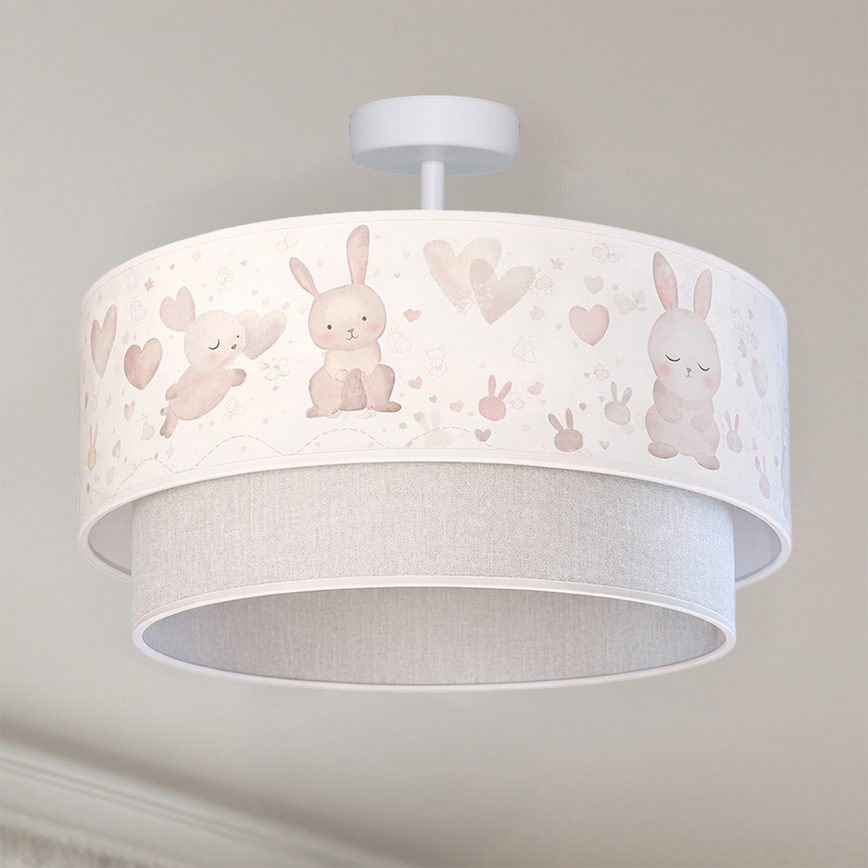 Brilagi-LED Kinder-Aufputz-Deckenleuchte BOBO 1xE27/60W/230V Ø 40 cm creme/grau/königsblau