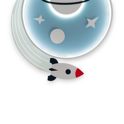 Brilagi - LED-Kinder-Deckenleuchte STARSHIP LED/64W/230V 3000/4500/6000K blau