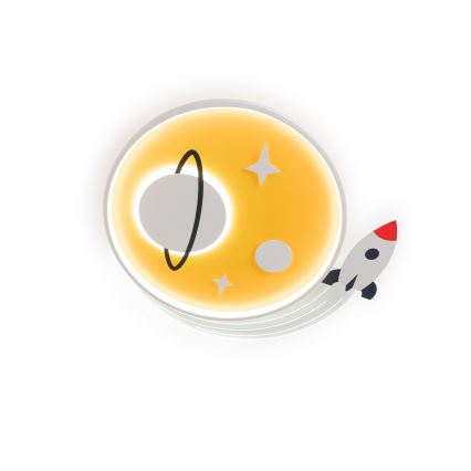 Brilagi - LED-Kinder-Deckenleuchte STARSHIP LED/64W/230V 3000/4500/6000K gelb