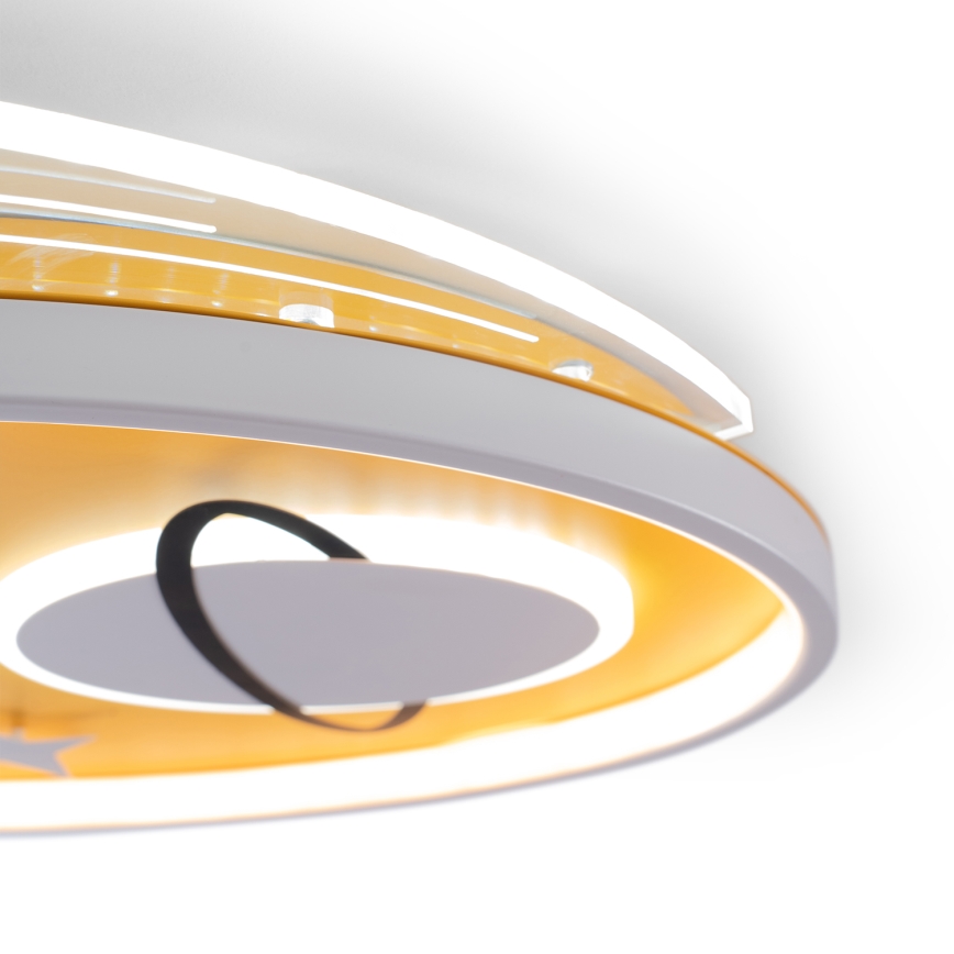 Brilagi - LED-Kinder-Deckenleuchte STARSHIP LED/64W/230V 3000/4500/6000K gelb