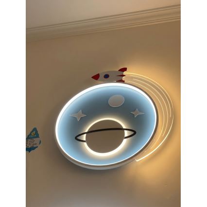 Brilagi - LED Kinder-Deckenleuchte STARSHIP LED/64W/230V 3000/4500K blau