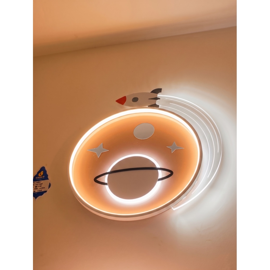 Brilagi -LED Kinder-Deckenleuchte STARSHIP LED/64W/230V 3000/4500K gelb