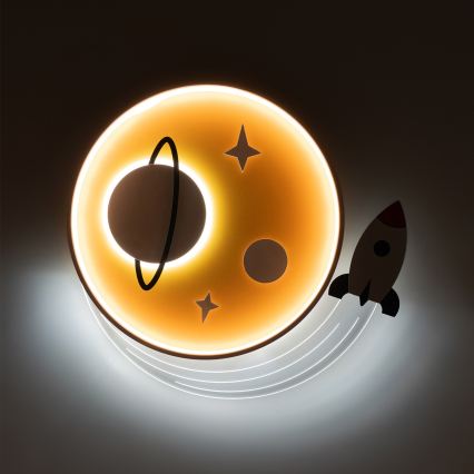 Brilagi -LED Kinder-Deckenleuchte STARSHIP LED/64W/230V 3000/4500K gelb