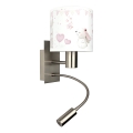 BRILAGI - LED Kinder flexible Wandleuchte BOBO 1xE27/25W/230V + LED/3W mattchrom/cremefarben/Häschen