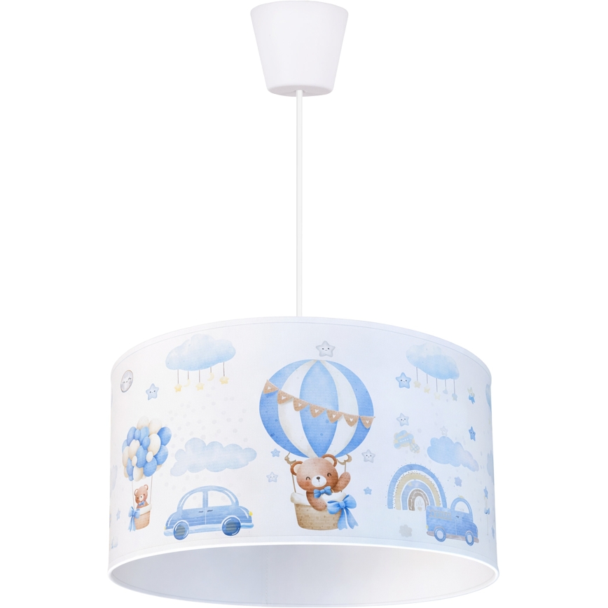 Brilagi - LED Kinder-Pendelleuchte an Kabel BOBO 1xE27/10W/230V Ø 35 cm blau mit Bärchen