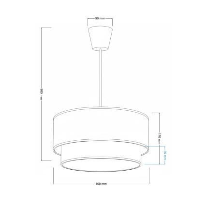 Brilagi - LED-Pendelleuchte für Kinder BOBO an Kabel 1xE27/10W/230V Ø 40 cm weiß/grün mit Tiermotiven