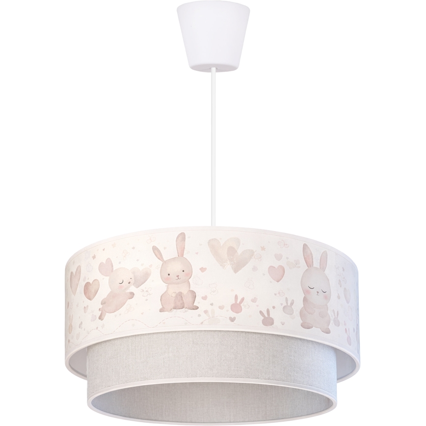 Brilagi - LED-Kinder-Pendelleuchte an Kabel BOBO 1xE27/60W/230V Ø 40 cm creme/grau/royalblau