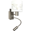 BRILAGI - LED Kinder-Wandleuchte BOBO, flexibel, 1x E27/25W/230V + LED 3W, mattchrom/weiß mit Einhorn-Motiv