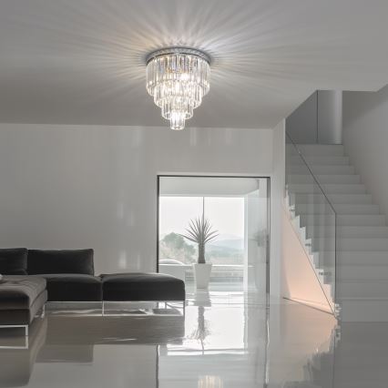 Brilagi - LED-Kristall-Deckenleuchte MOZART 5xE14/40W/230V Ø 40 cm, glänzender Chrom