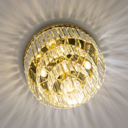 Brilagi - LED-Kristall-Deckenleuchte MOZART 5xE14/40W/230V Ø 40 cm, goldfarben