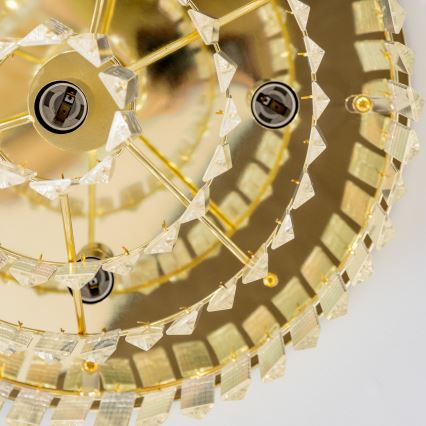 Brilagi - LED-Kristall-Deckenleuchte MOZART 5xE14/40W/230V Ø 40 cm, goldfarben