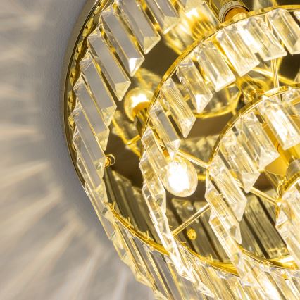 Brilagi - LED-Kristall-Deckenleuchte MOZART 5xE14/40W/230V Ø 40 cm, goldfarben