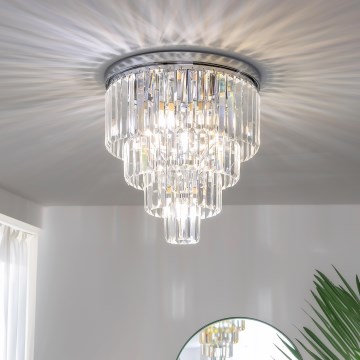 Brilagi - LED-Kristall-Deckenleuchte MOZART 5xE14/40W/230V Ø 40 cm, glänzender Chrom