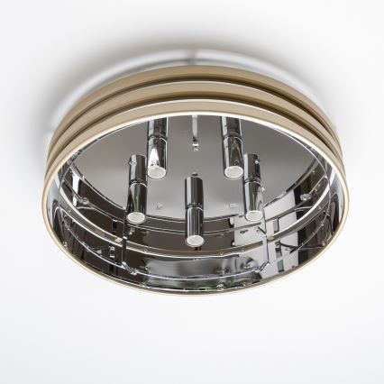 Brilagi - LED Kristall-Deckenleuchte VELURE 5xE14/40W/230V golden