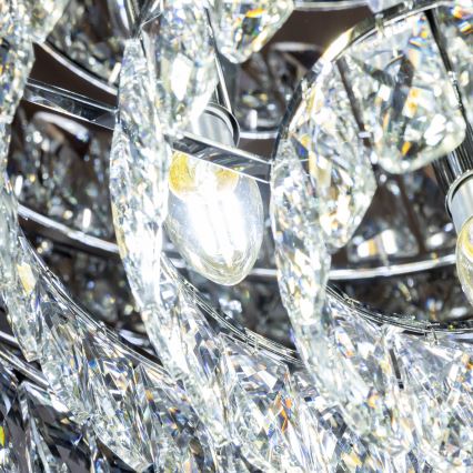 Brilagi - LED-Kristall-Deckenleuchte VELURE 5xE14/40W/230V Ø 46 cm schwarz