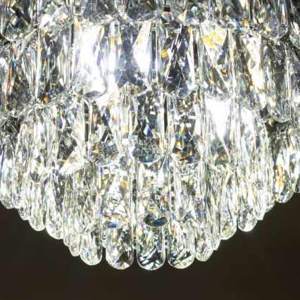 Brilagi - LED-Kristall-Deckenleuchte VELURE 5xE14/40W/230V Ø 46 cm schwarz