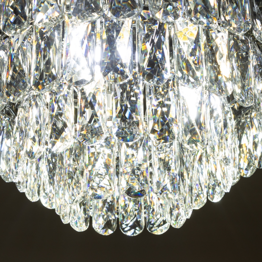 Brilagi - LED-Kristall-Deckenleuchte VELURE 5xE14/40W/230V Ø 46 cm schwarz