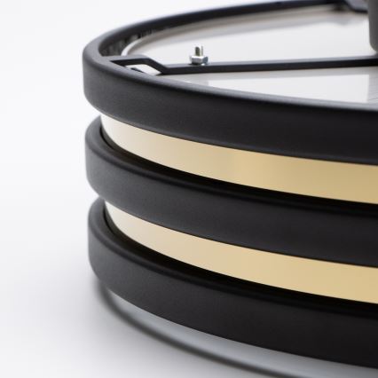 Brilagi - LED-Kristall-Deckenleuchte VELURE 5xE14/40W/230V Ø 46 cm schwarz