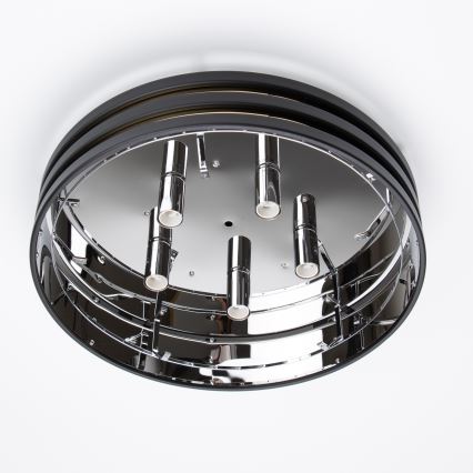 Brilagi - LED-Kristall-Deckenleuchte VELURE 5xE14/40W/230V Ø 46 cm schwarz