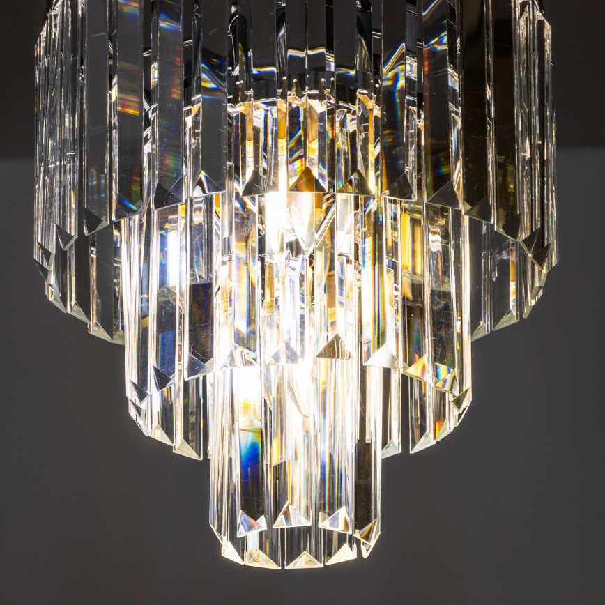 Brilagi - LED Kristall-Kronleuchter an Kette MOZART 4xE14/40W/230V glänzendes Chrom