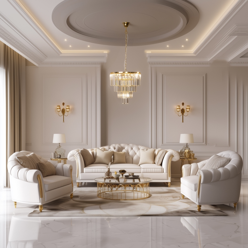 Brilagi - LED Kristall-Kronleuchter an Kette MOZART 5xE14/40W/230V golden