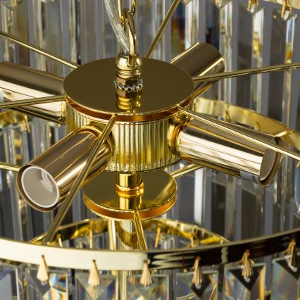 Brilagi - LED Kristall-Kronleuchter an Kette MOZART 5xE14/40W/230V golden