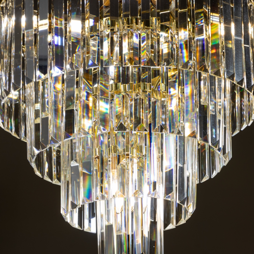 Brilagi - LED Kristall-Kronleuchter an Kette MOZART 5xE14/40W/230V golden