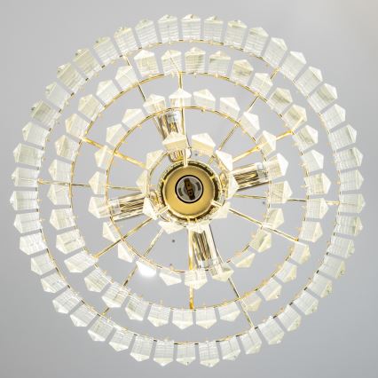 Brilagi - LED Kristall-Kronleuchter an Kette MOZART 5xE14/40W/230V golden
