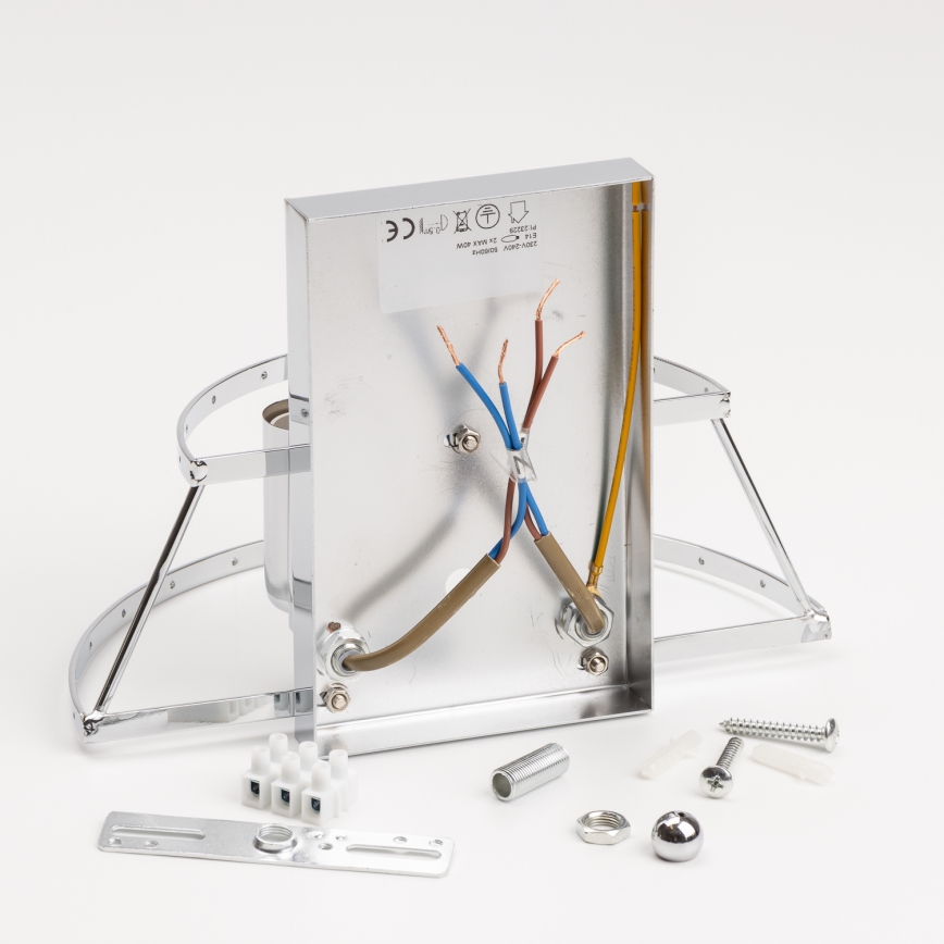 Brilagi - LED Kristall-Wandleuchte MOZART 2xE14/40W/230V glänzendes Chrom