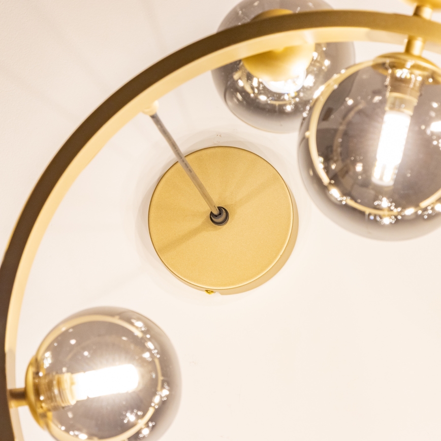 Brilagi - LED-Kronleuchter an Aufhängung MILLA 15xG9/3W/230V golden/rauchig