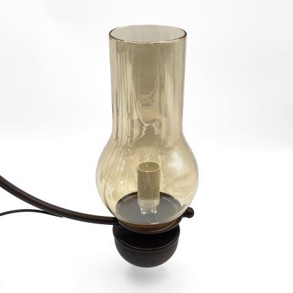 Brilagi - LED-Kronleuchter mit Kette COTTAGE 3xE14/40W/230V Buche/braun/rauchiges Beige