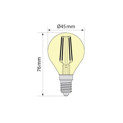 Brilagi - LED-Lampe FILAMENT CLASIC ONE P45 E14/6,5W/230V 3000K