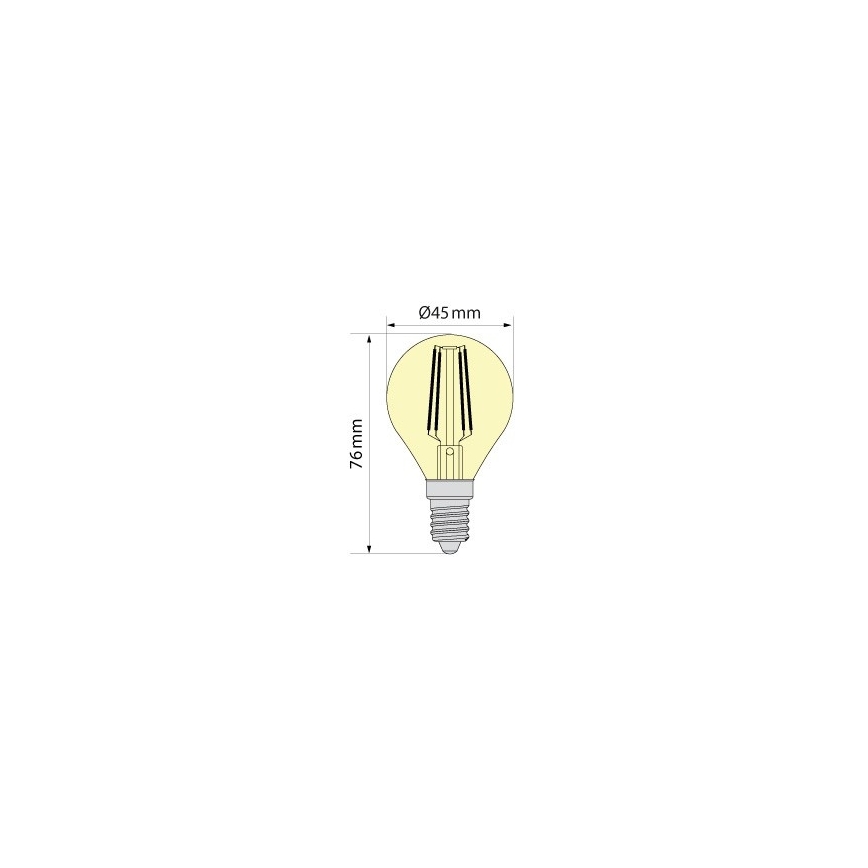 Brilagi - LED-Lampe FILAMENT CLASIC ONE P45 E14/6,5W/230V 3000K