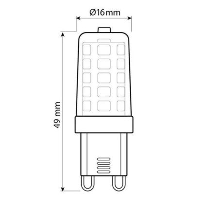 Brilagi - LED-Leuchtmittel G9/4W/230V 3000K