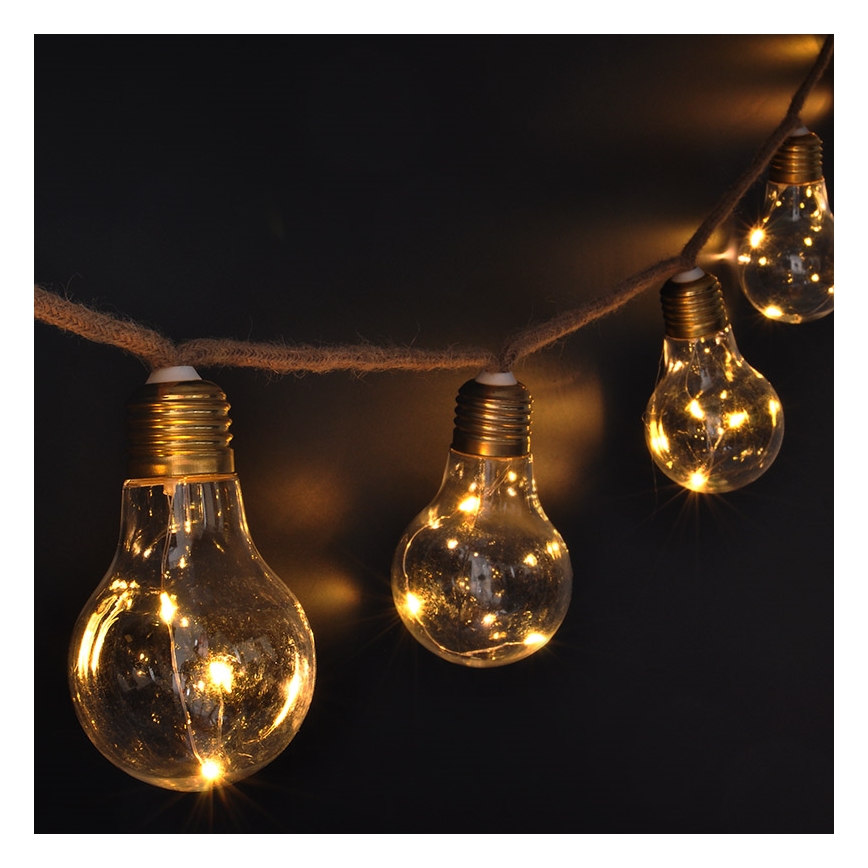 Brilagi - LED-Lichterkette 10xLED/3xAA 1,8 m warmweiß