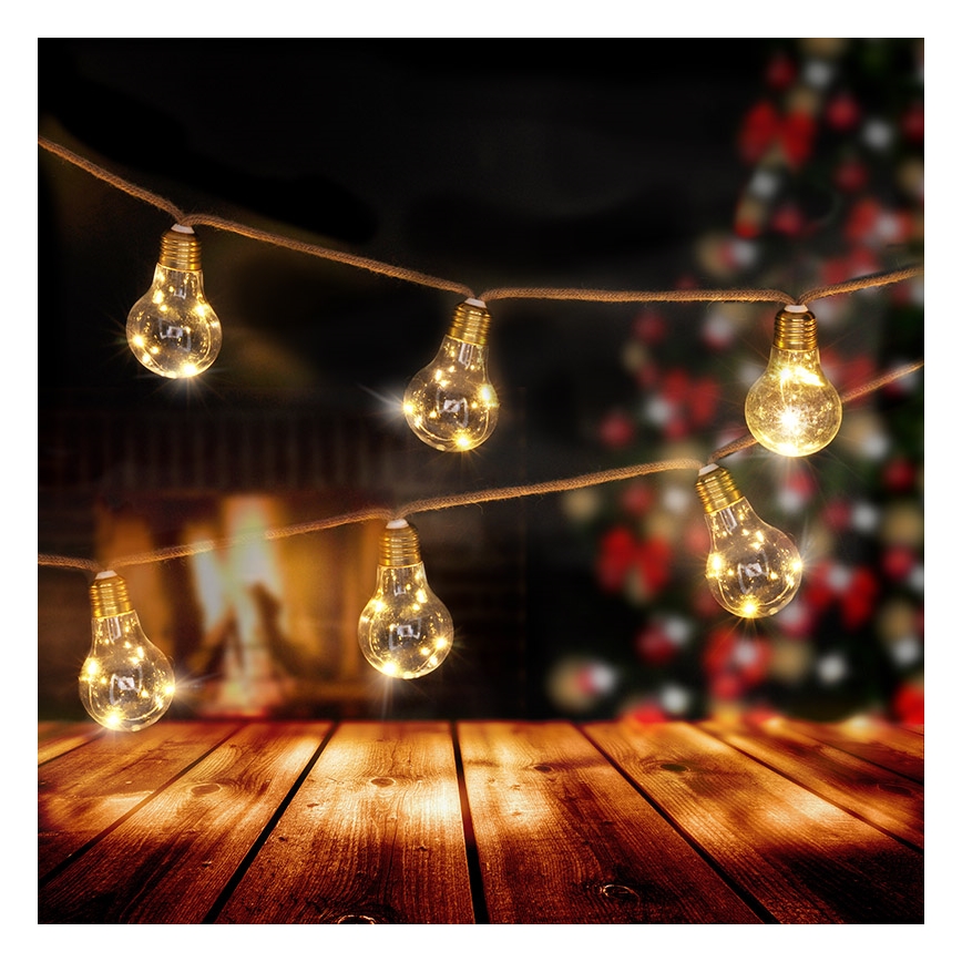 Brilagi - LED-Lichterkette 10xLED/3xAA 1,8 m warmweiß