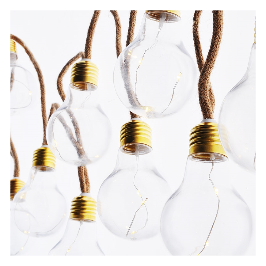 Brilagi - LED-Lichterkette 10xLED/3xAA 1,8 m warmweiß