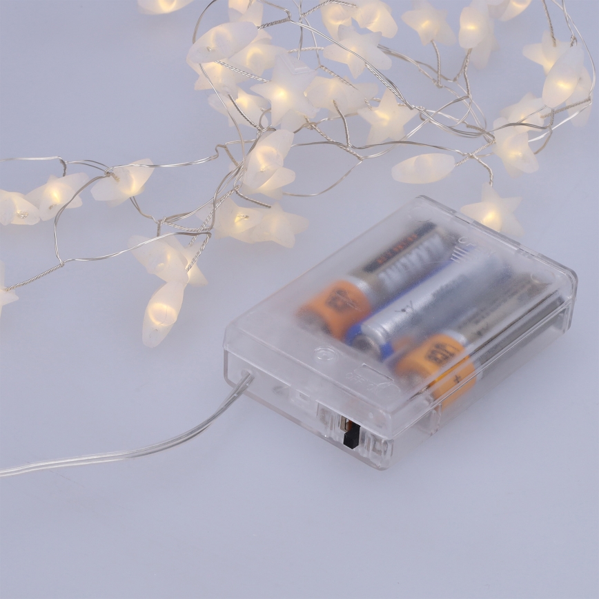 Brilagi - LED-Lichterkette 40xLED/3xAA 1,8m warmweiß Sterne