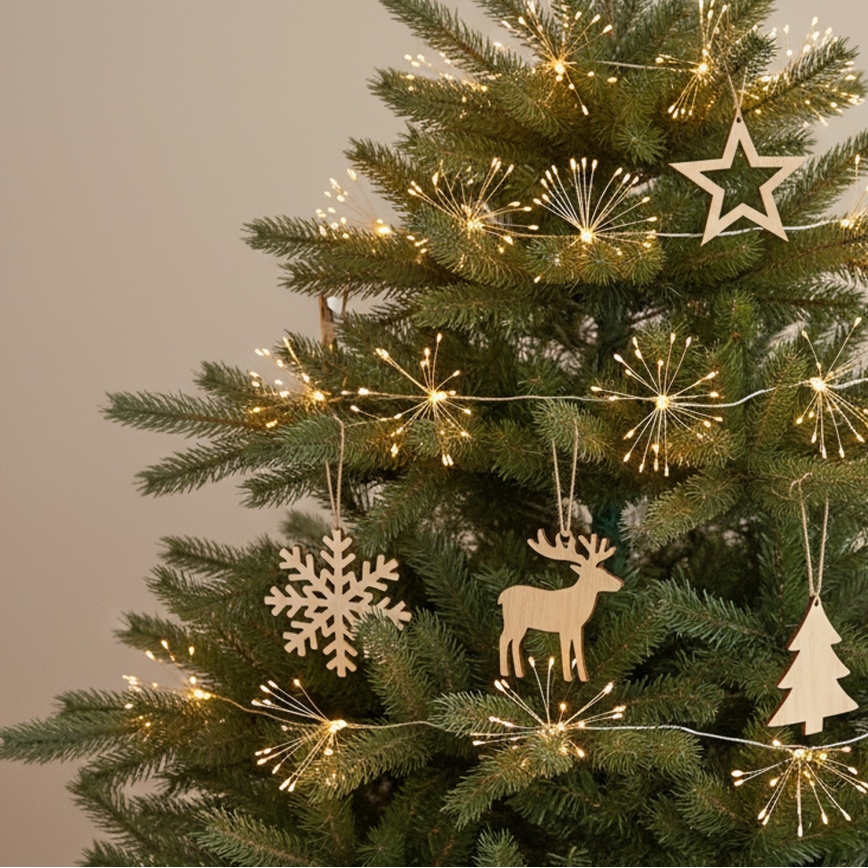 Brilagi - LED-Lichterkette für den Außenbereich, 150 LEDs, 5 m, IP44, warmweiß, Feuerwerk-Effekt